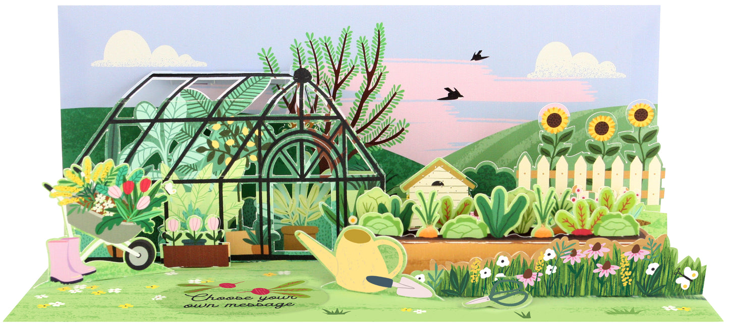 Garden Greenhouse Pop-up Greeting Card (13243)
