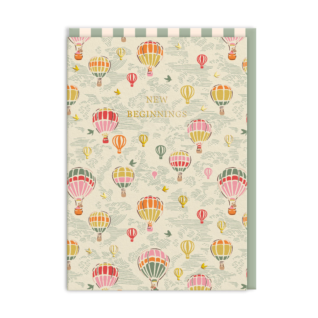 Cath Kidston Hot Air Balloons New Beginnings Greeting Card (11532)