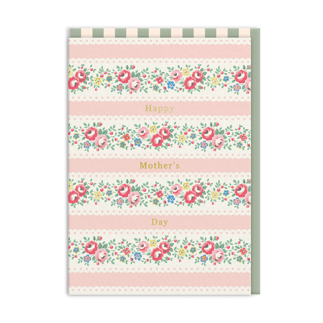 Happy Mother's Day Lace Rose Greeting Card (13004)