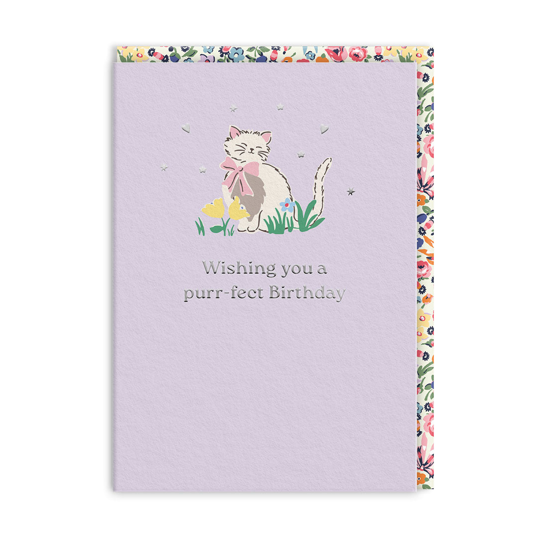 Purr-fect Birthday Cat Greeting Card (14402)