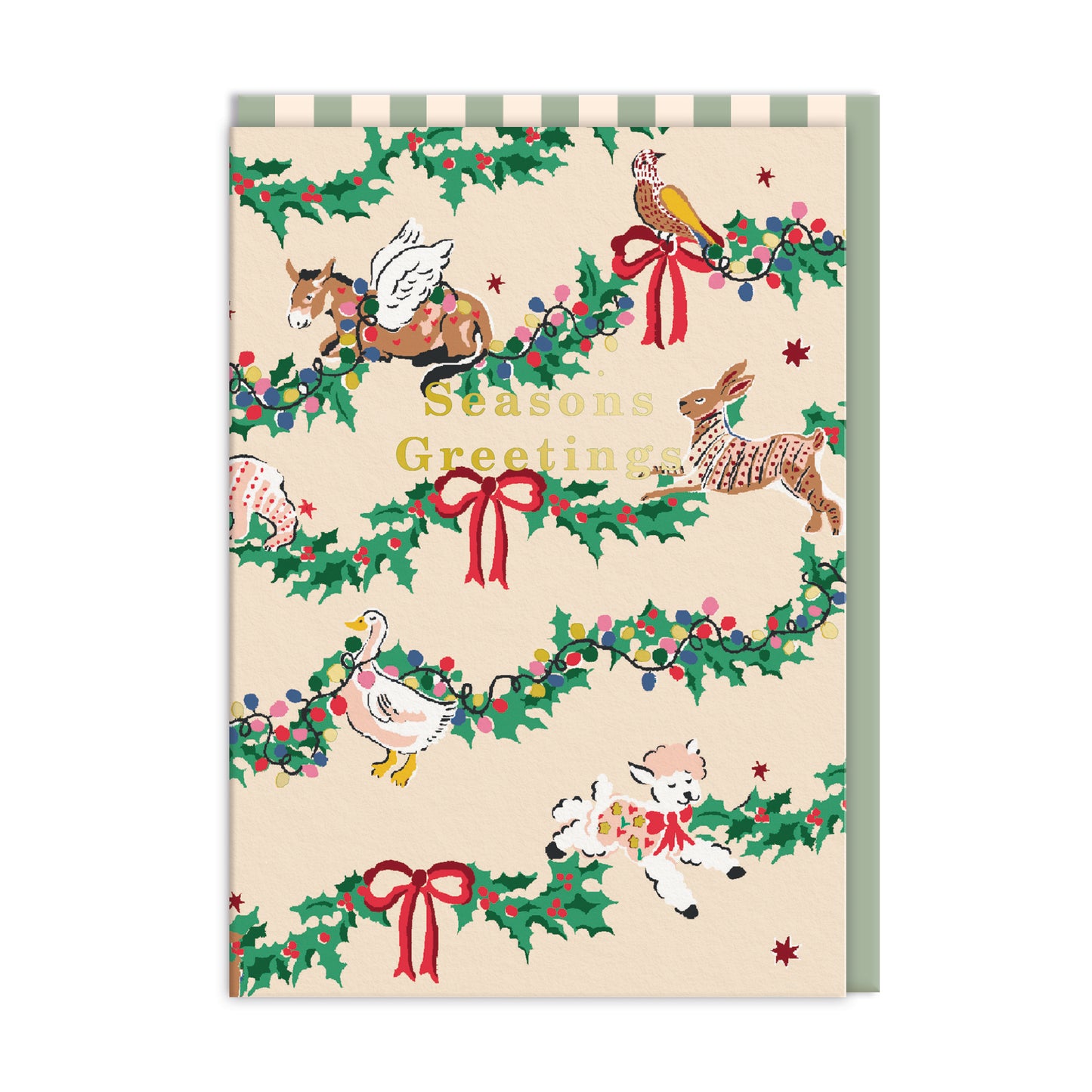 Seasons Greetings Festive Animals Christmas Card (9702)