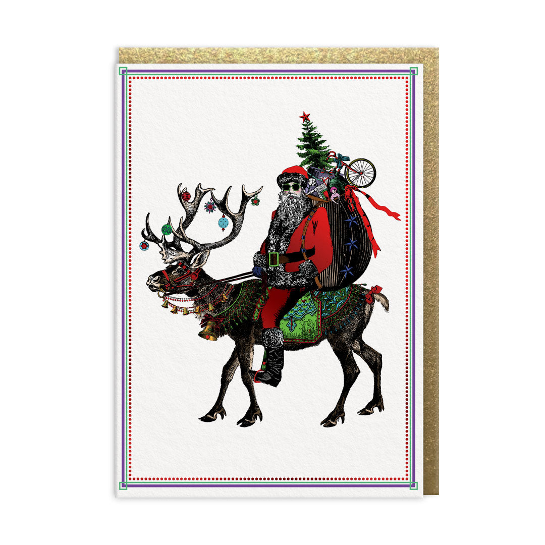 Santa Claus Rides Greeting Card (13560)