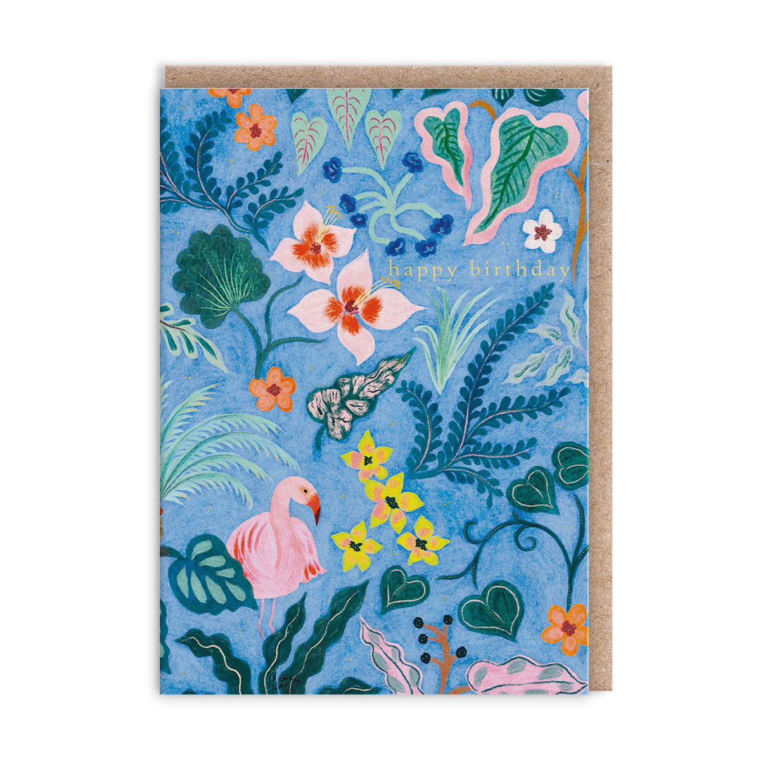 Tropical Flamingo Mini Greeting Card (14021)