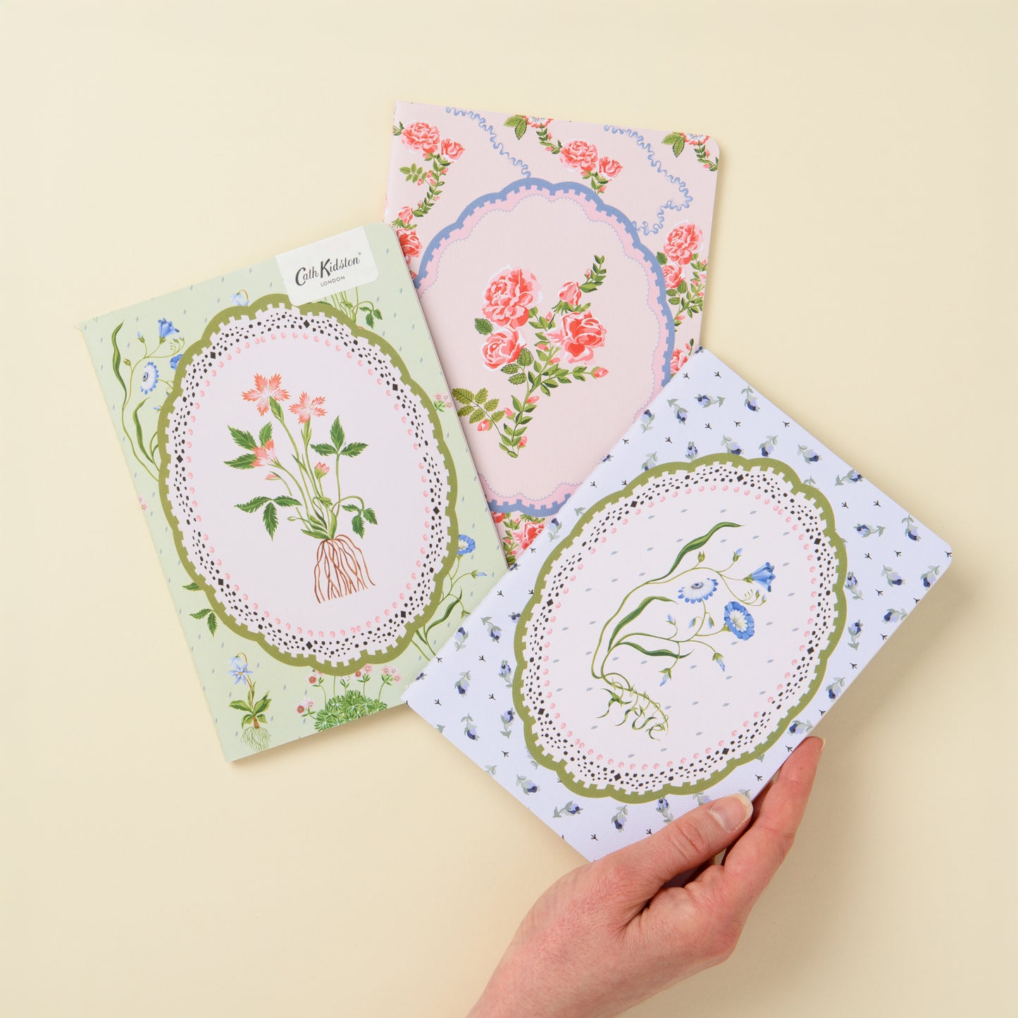 Floral Vignette | 3x Stitched Notebook Set (B6) (13176)