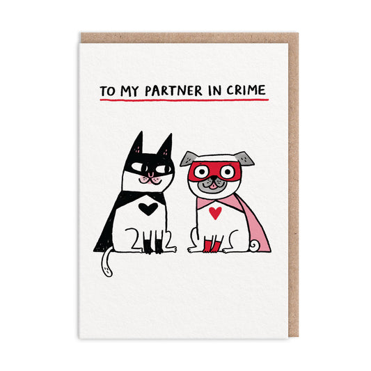 Partner in Crime Costume Greeting Card (10541)