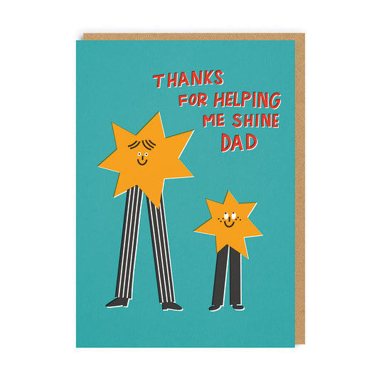 Thanks For Helping Me Shine Father's Day Card