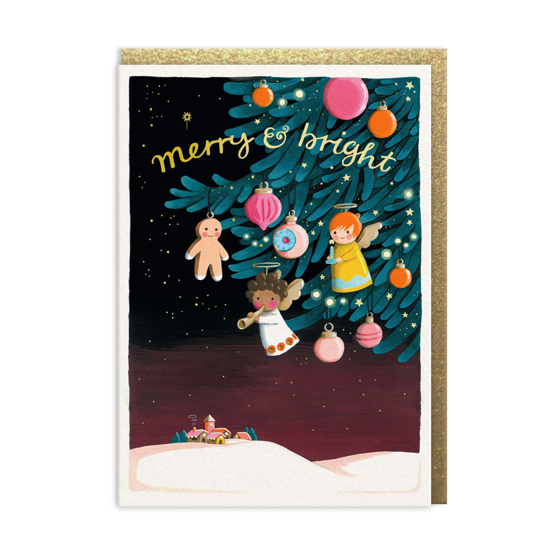 Angel Ornaments Holiday Greeting Card (13501)