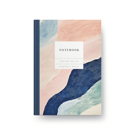 Design No.40 Painterly Waves Hardback Notebook (11435)
