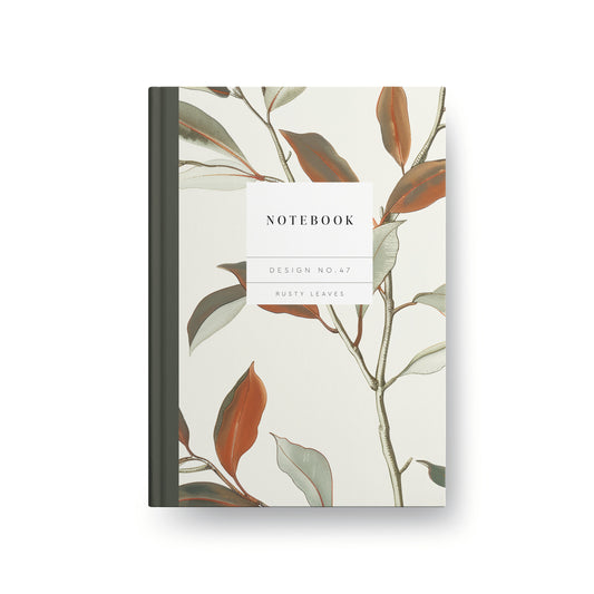 Design No.47 Rusty Leaves Hardback Notebook (11442)