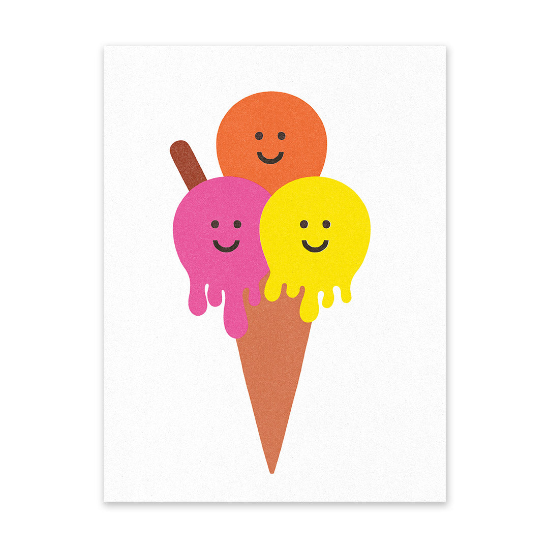 Ice Cream Riso Print (6x8) (12624)