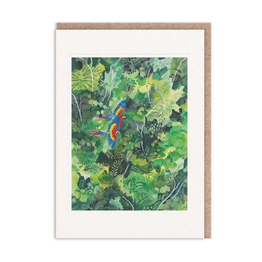 Parrots in Flight Greeting Card (13387)