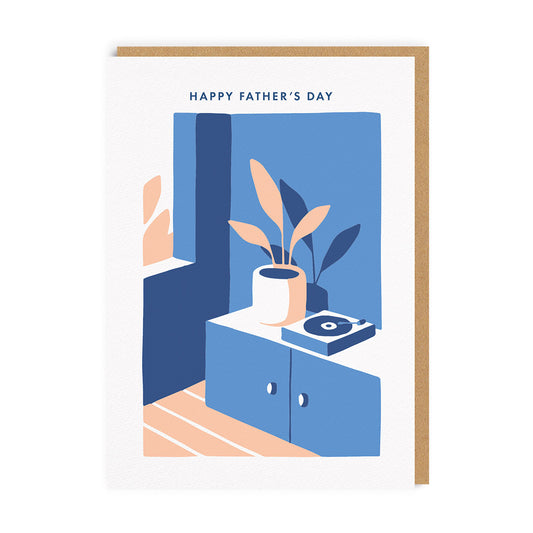 Record Player Happy Father's Day Card