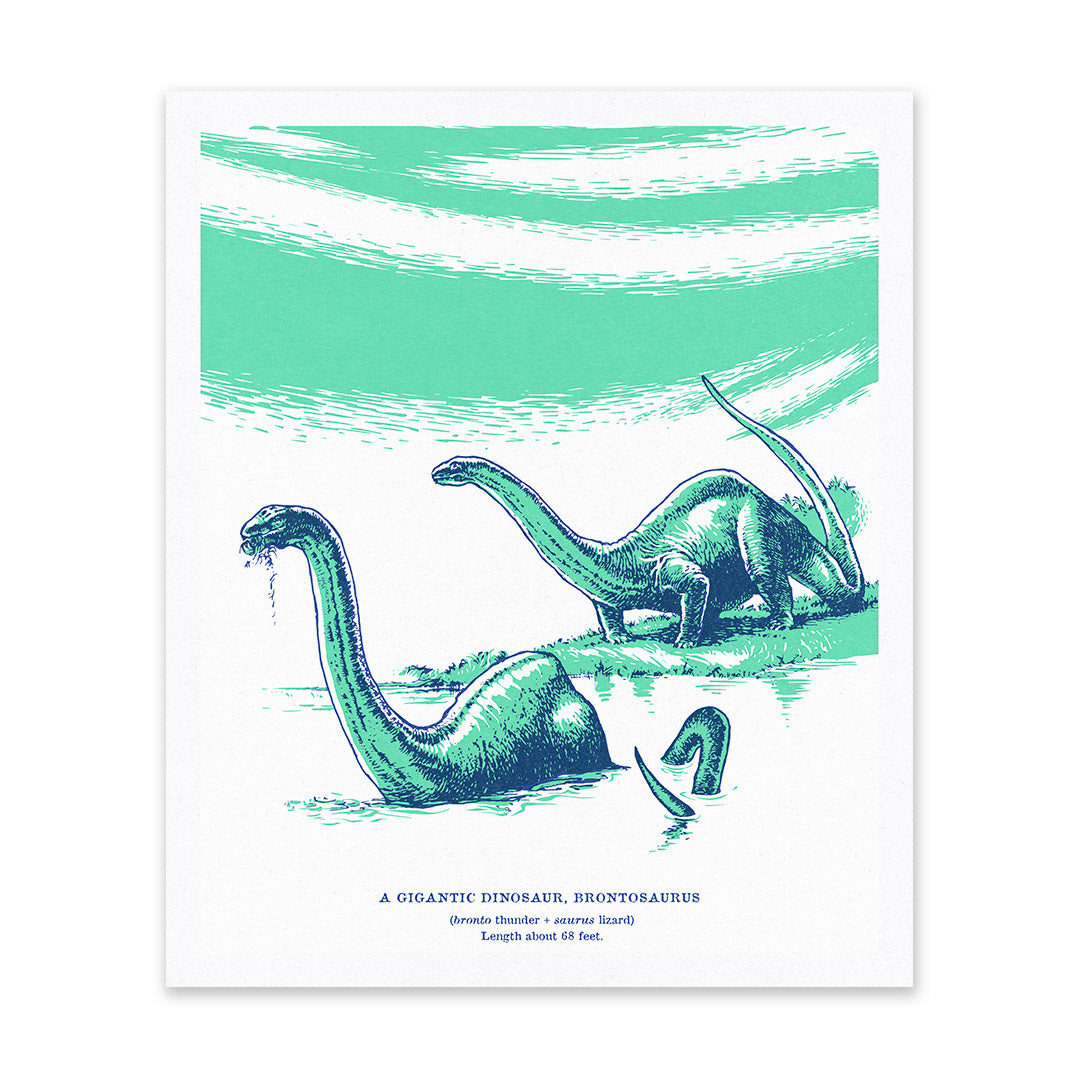 Brontosaurus Riso Print (10x12) (12520)