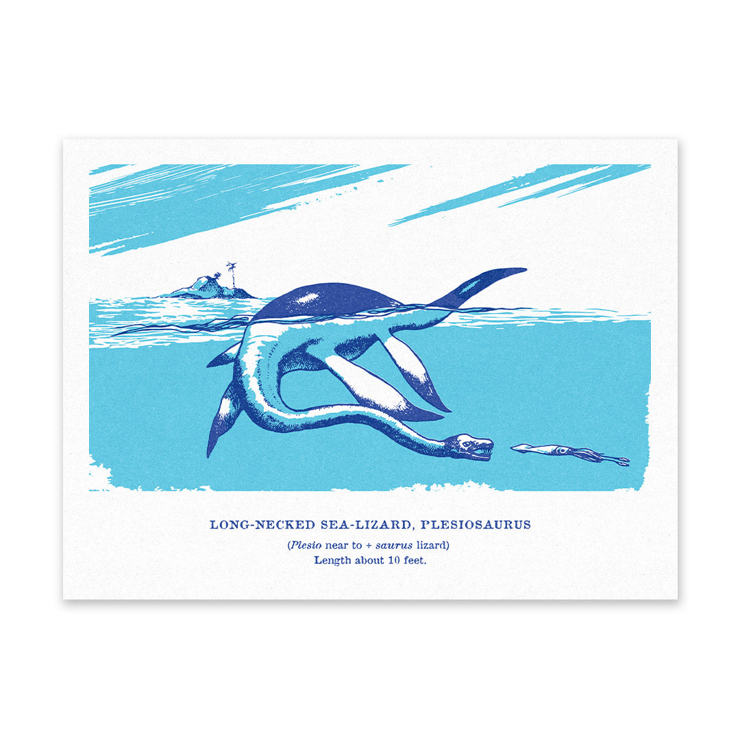 Plesiosaurus Riso Print (6x8) (12525)