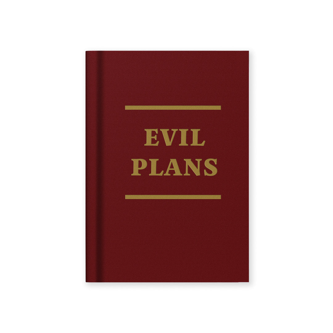Evil Plans Fabric Hardback Notebook (A7) (13277)