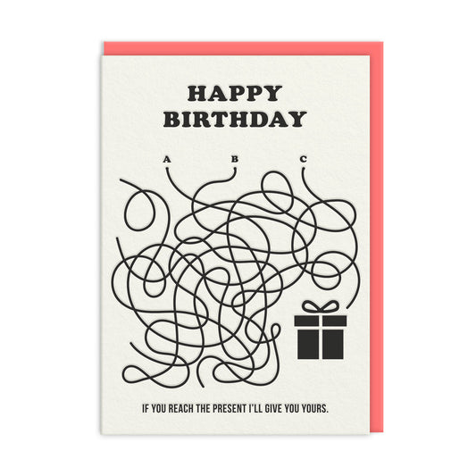 Line Maze Birthday Card (10496)
