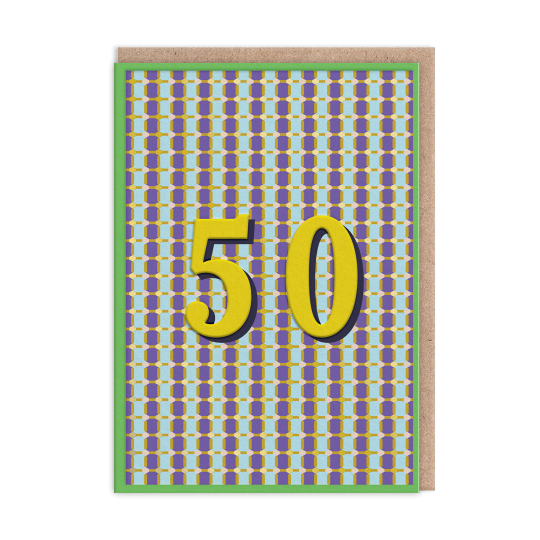 50 Geometric Birthday Card (12771)