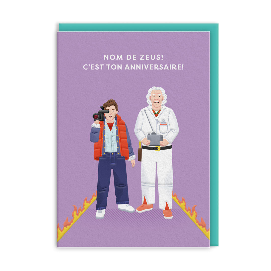 Great Scott! It's Your Birthday Today French Caption Greeting Card (14913)