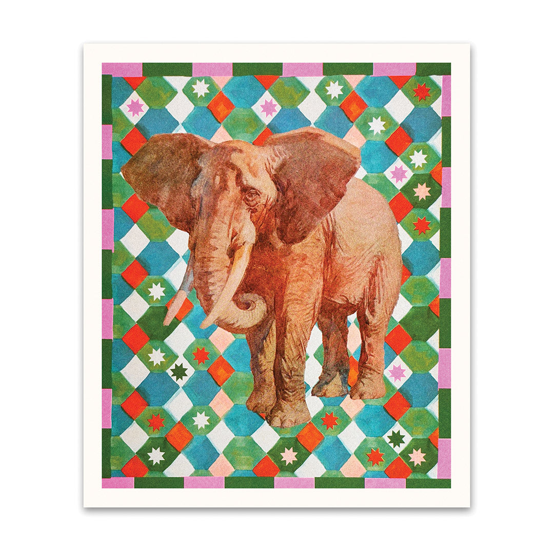 Elephant Riso Print (10x12) (12175)