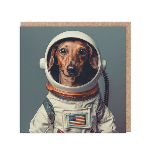 Astronaut Dog Greeting Card (11670)