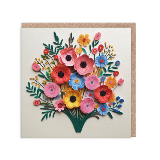Paper Flowers Greeting Card (11676)