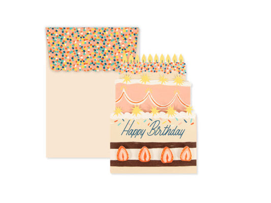 Cake Sliding Greeting Card (10624)