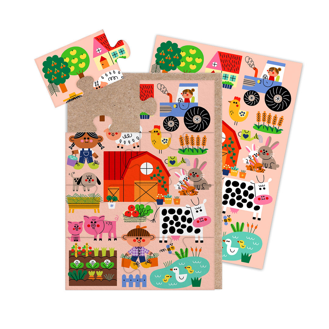 Farm Jigsaw Greeting Card (13802)