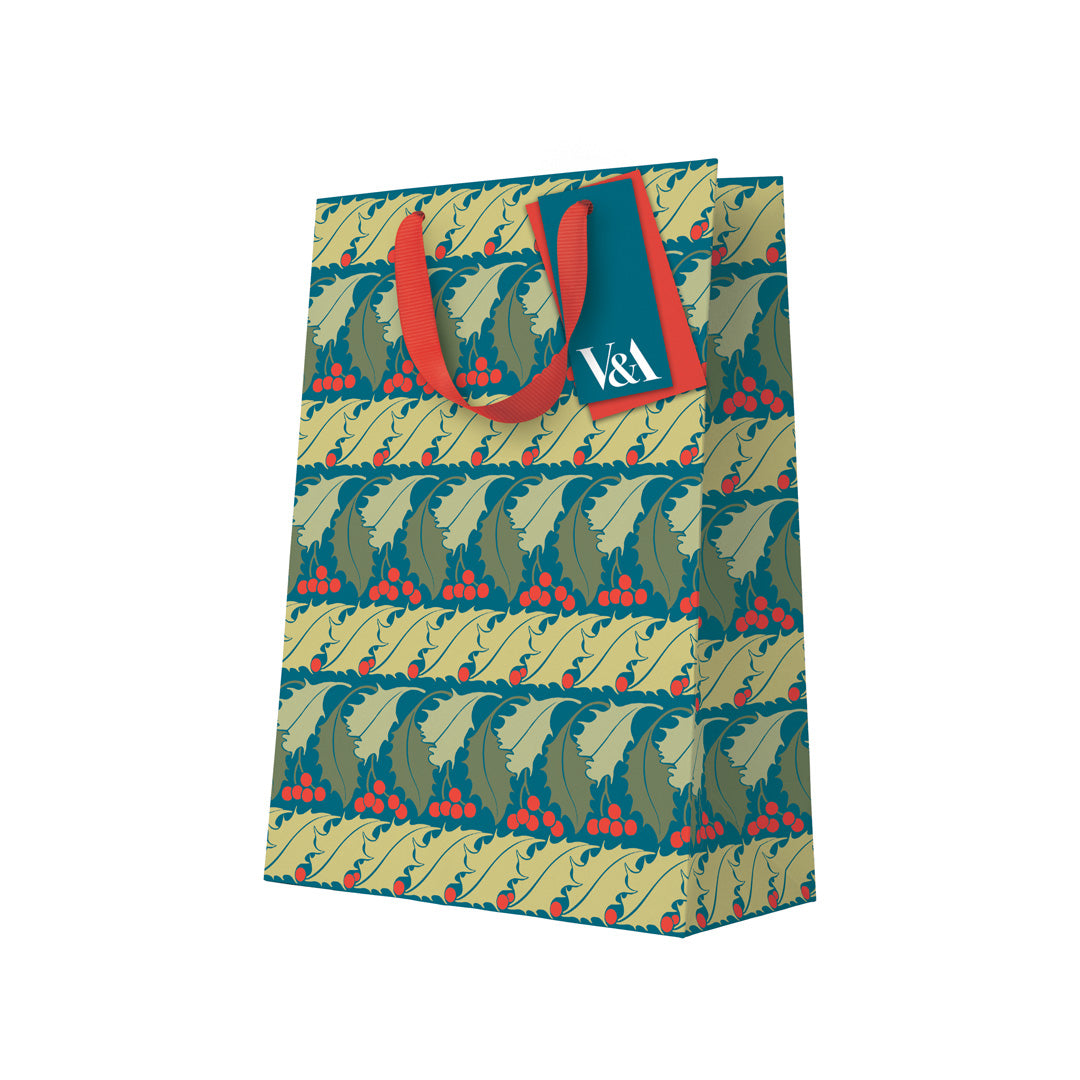 Holly Stripes Large Gift Bag (13515)