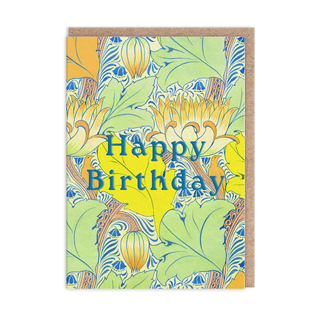 Neon Floral Arts & Crafts Greeting Card (12594)
