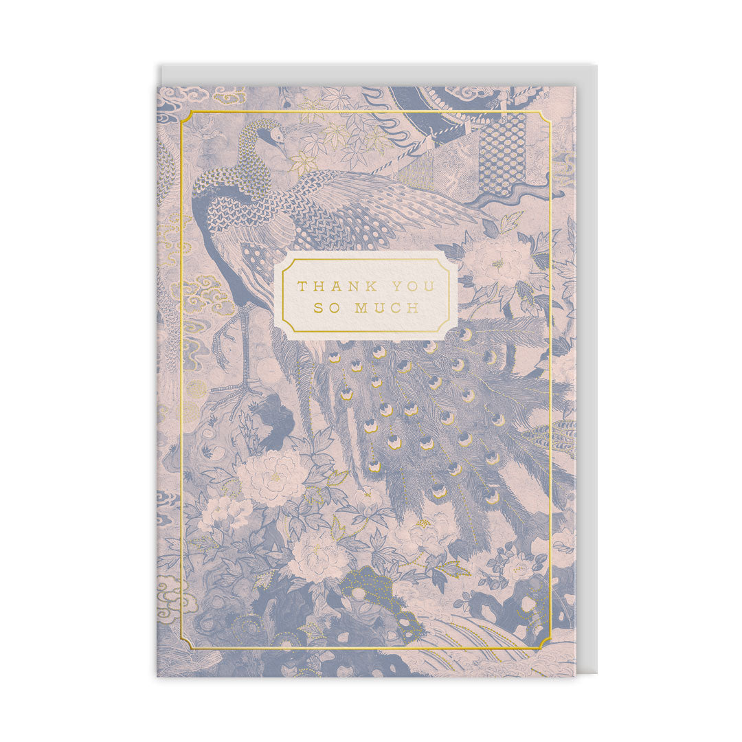 Thank You So Much Peacock Greeting Card (13749)