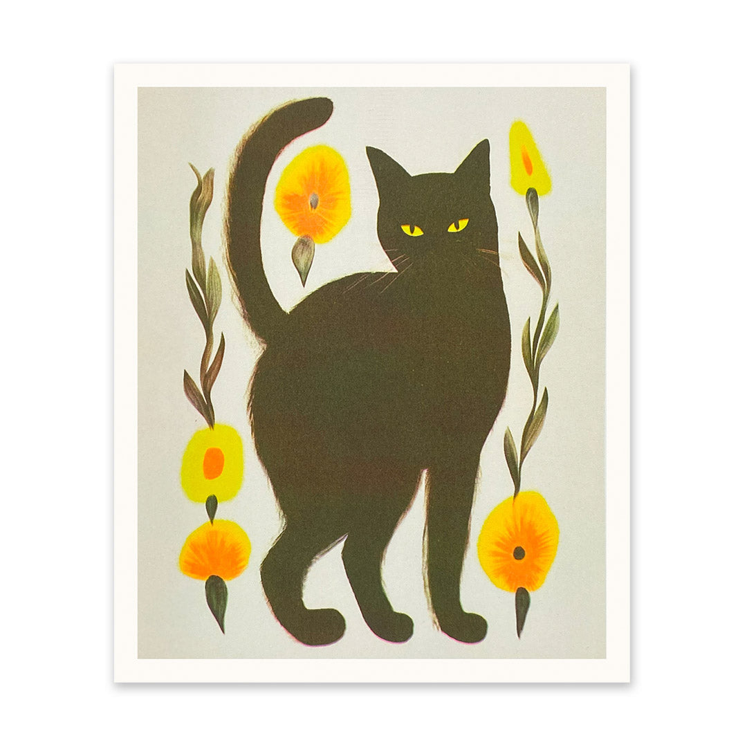 Black Cat Riso Print (10x12) (10990)