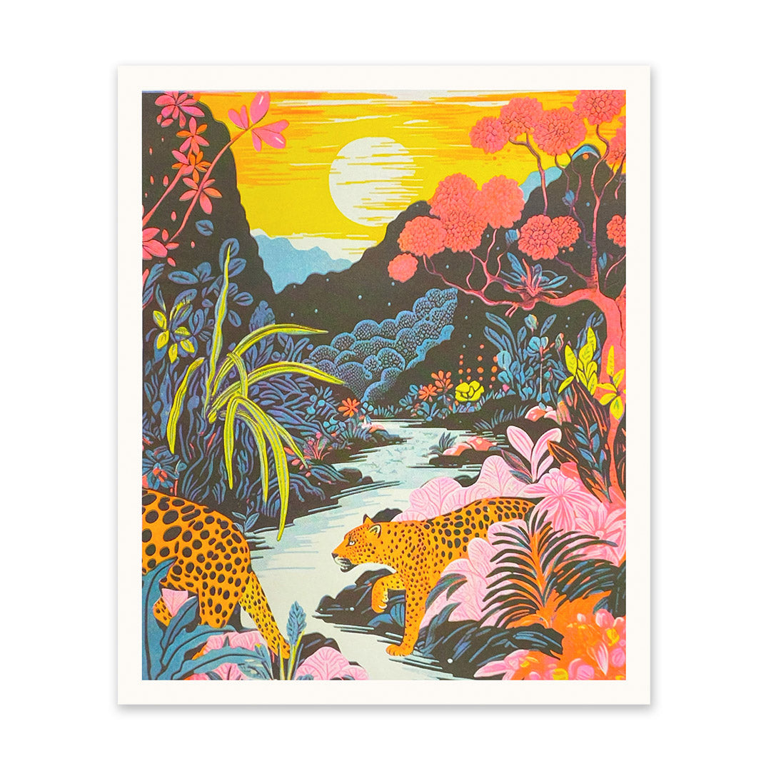 Leopards in The Jungle Riso Print (10x12) (11004)