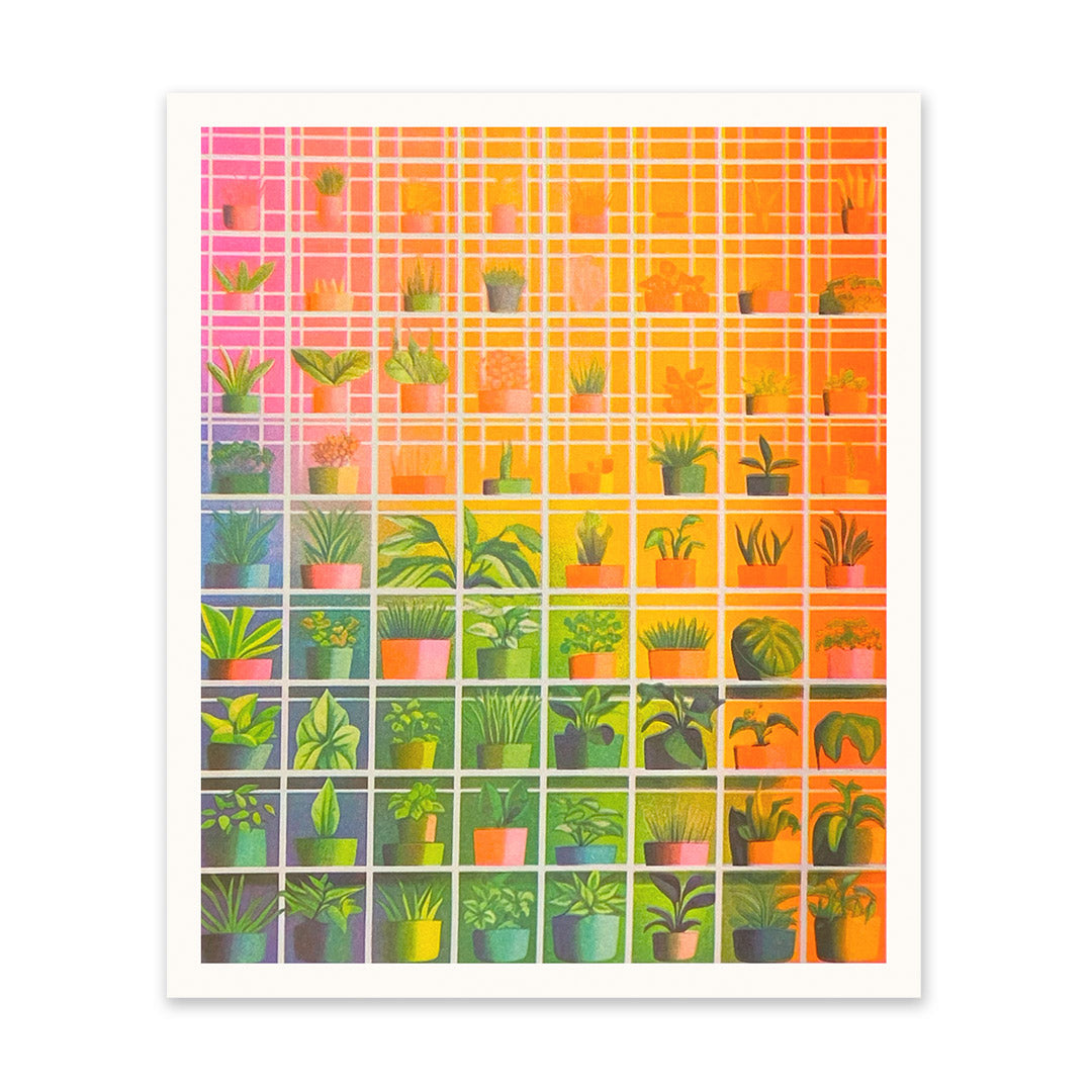 Abstract Glasshouse Riso Print (10x12) (11014)
