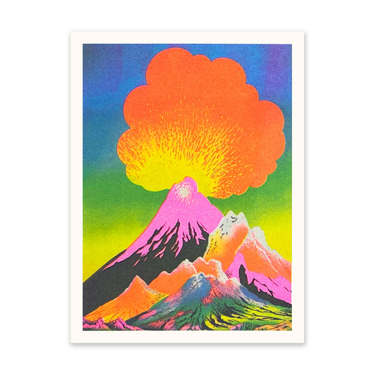 Neon Volcanoes 1 Art Print (10899)