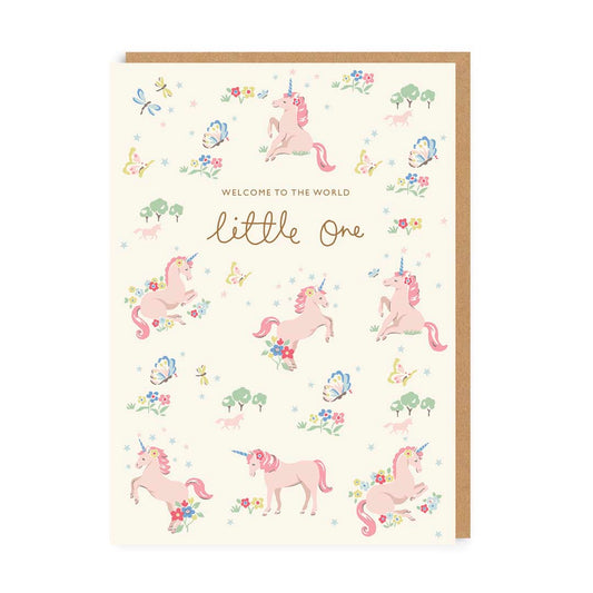 Cath Kidston Hello Little One Unicorn Greeting Card