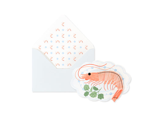 Shrimp 3D Pop Up Greeting Card