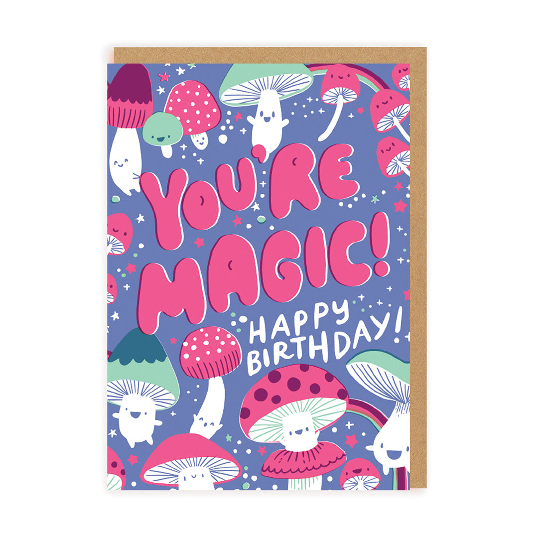Magic Mushroom Birthday Greeting Card