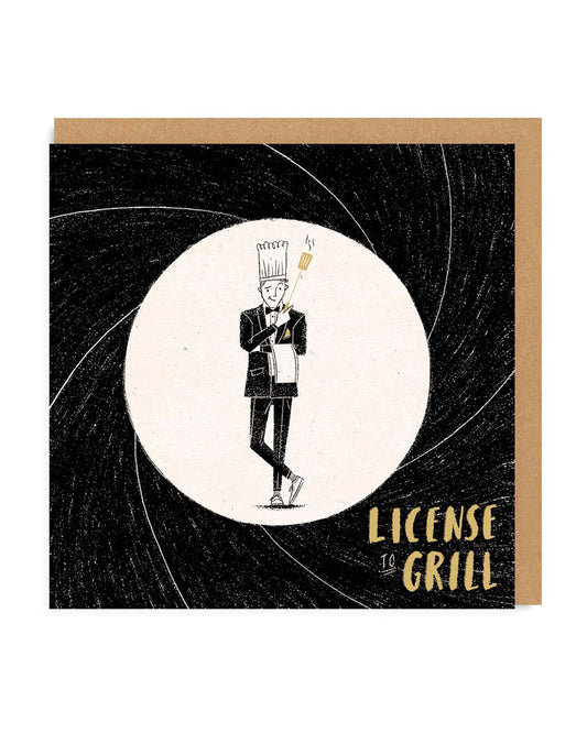 Licence to Grill Greeting Card