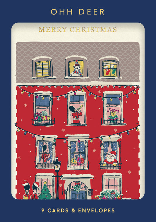 Merry Christmas House Pack of 6 Cards (11607)