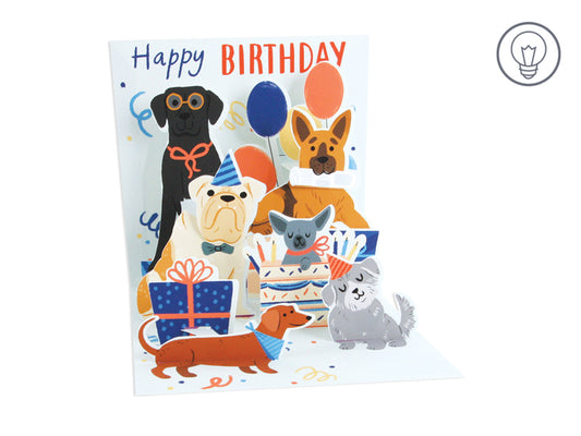 Woof Party Layered Greeting Card (10636)