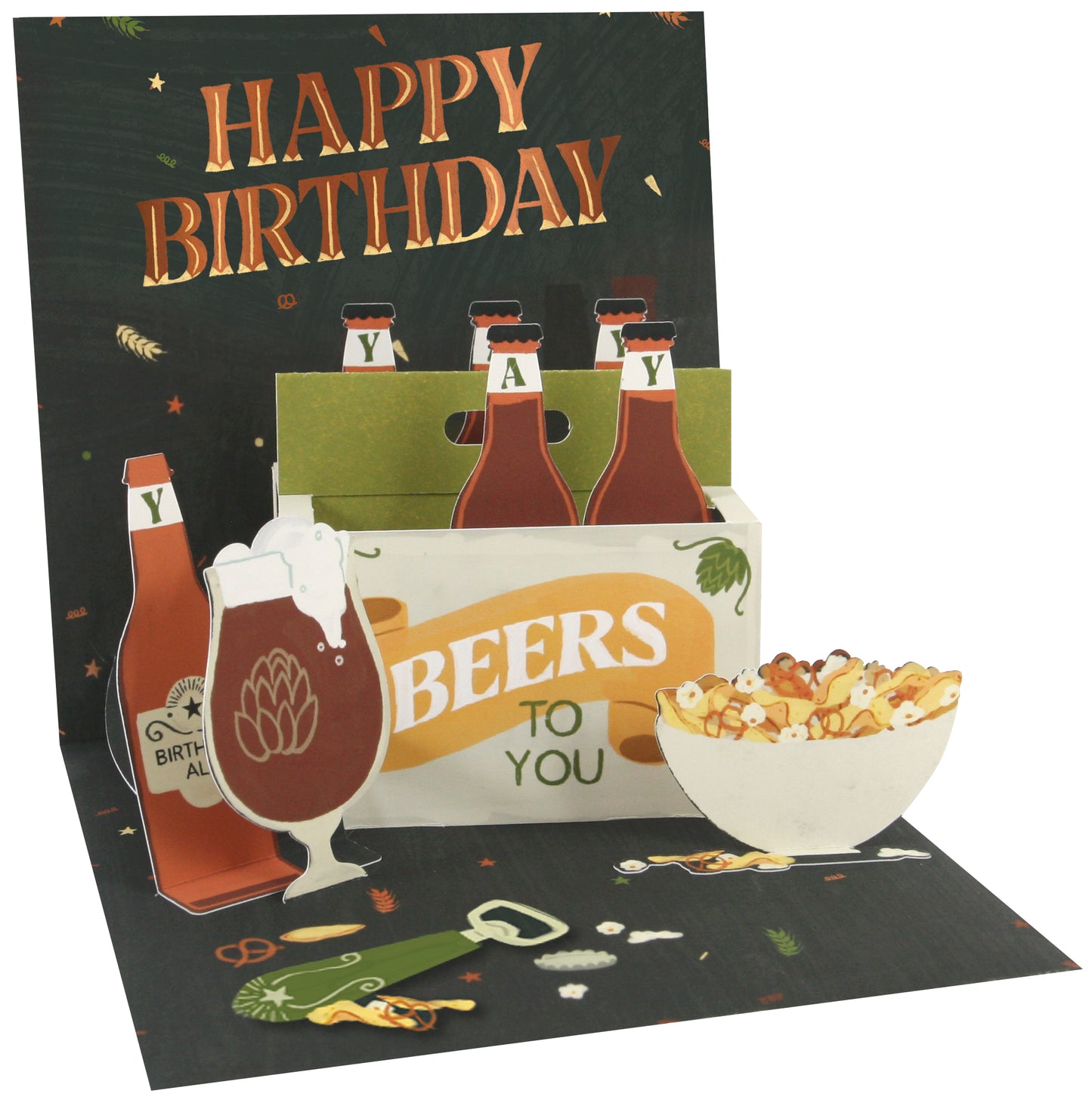 Beer Art Pop-up Greeting Card (13241)