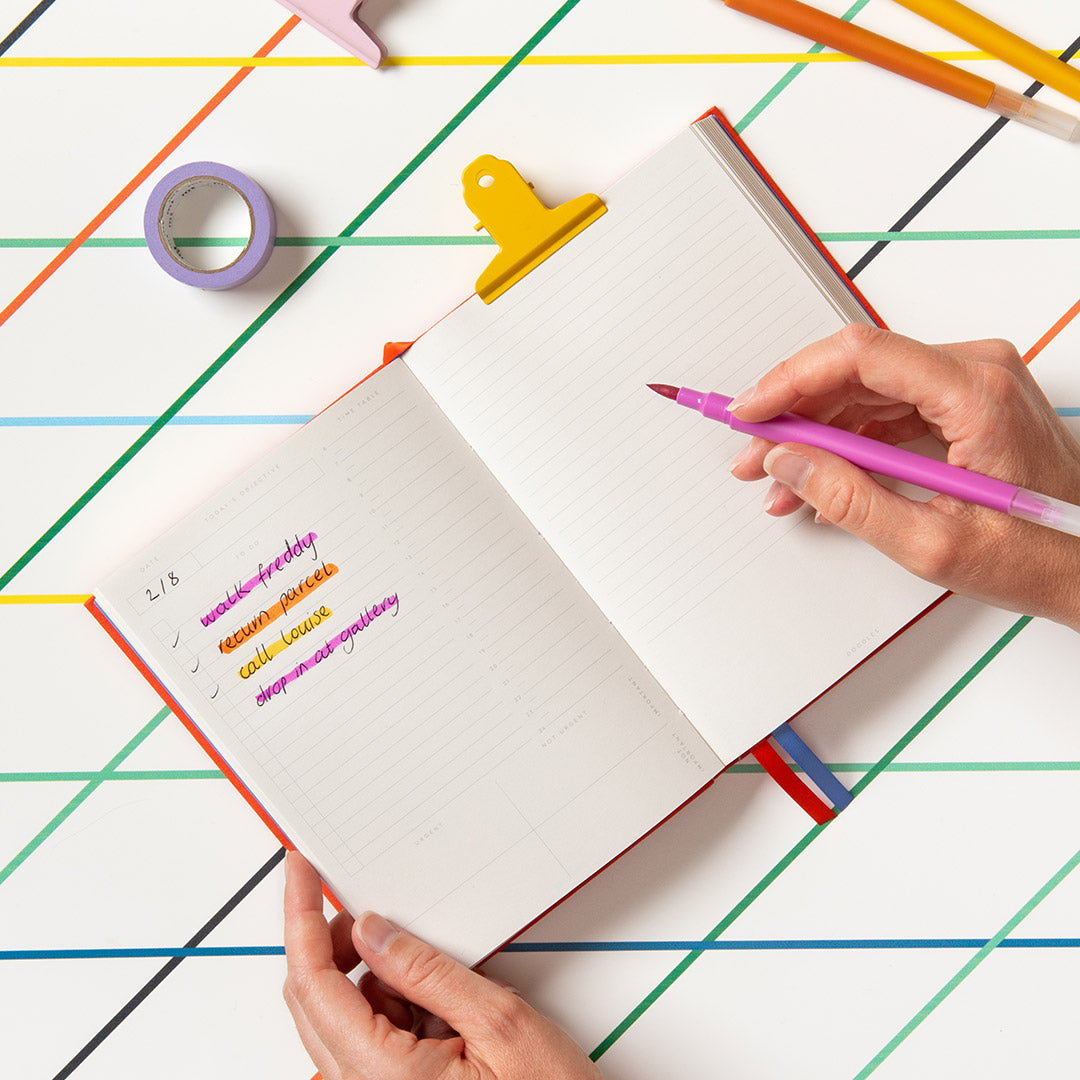 Yellow Fabric Daily Planner (B6) (12913)