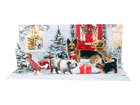 Holiday Dogs Layered Christmas Card (10663)