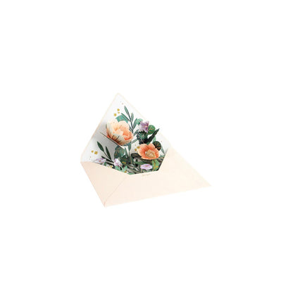 Wildflower Envelope 3D Layer Greeting Card (9312)