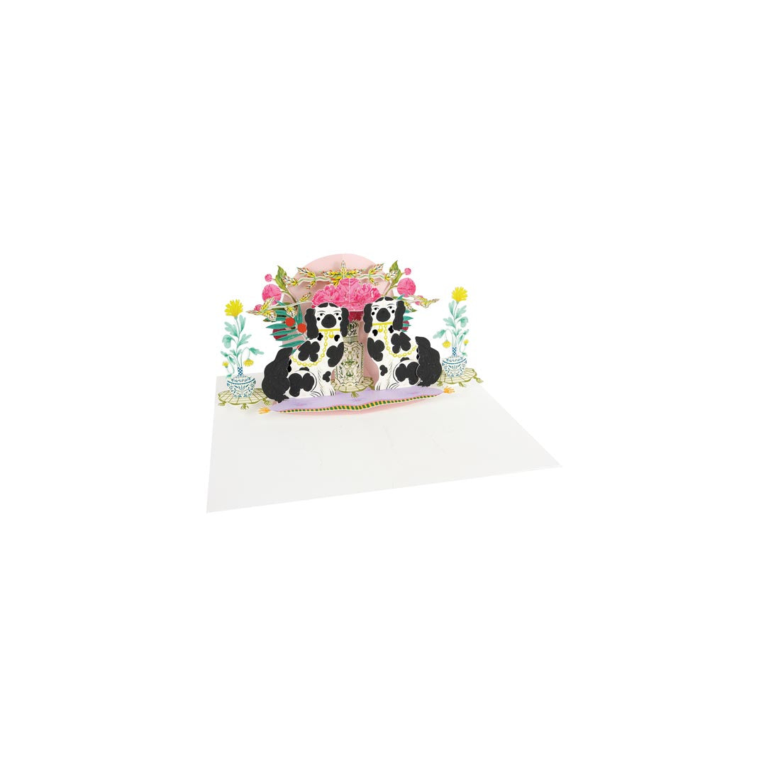 Staffordshire Dogs 3D Layer Greeting Card (9318)