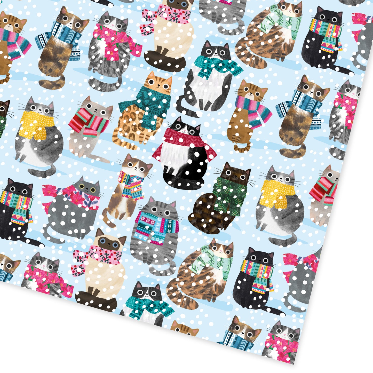Cats in Scarves Roll Wrap (13529)