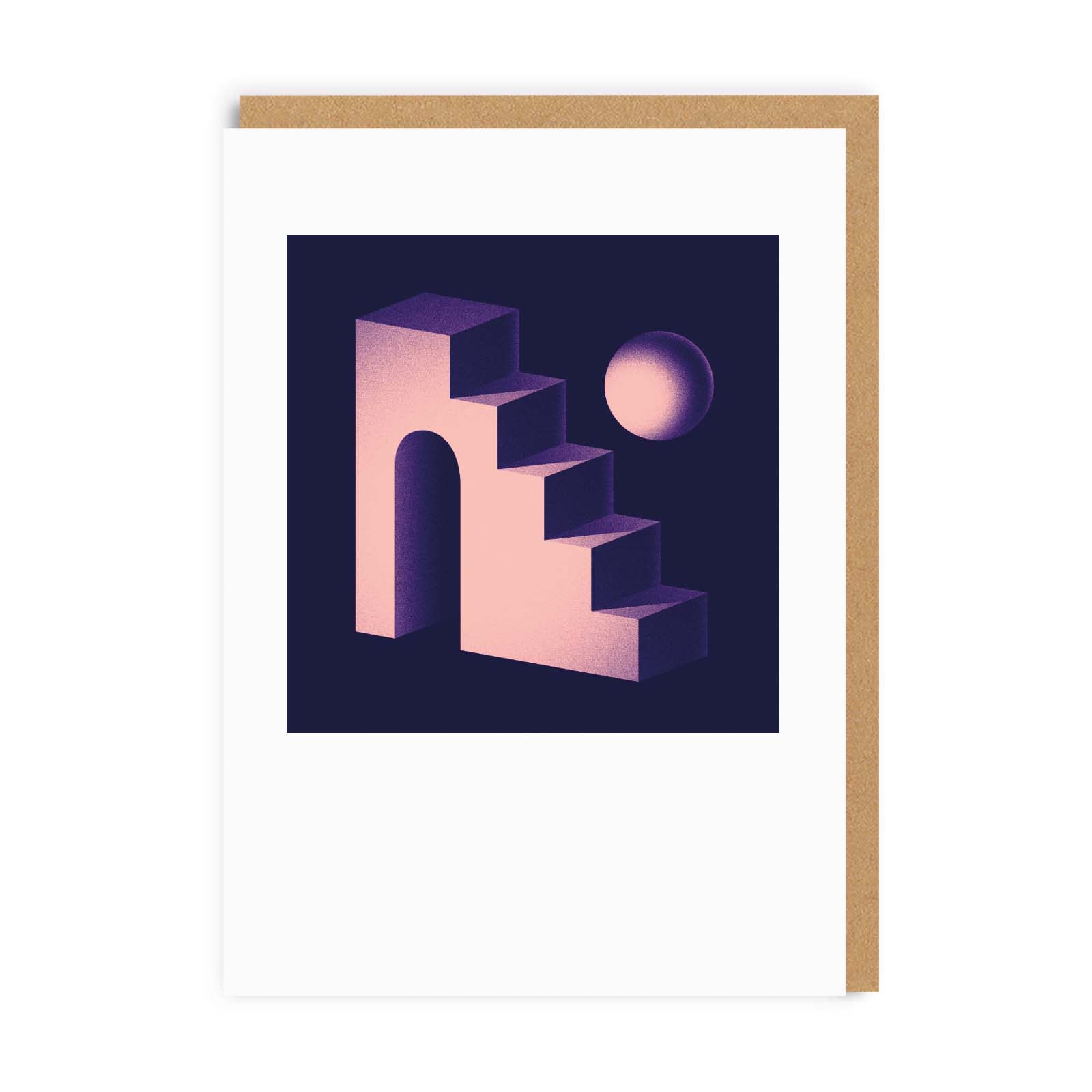 Greeting card with abstract shape design from Alec Tear