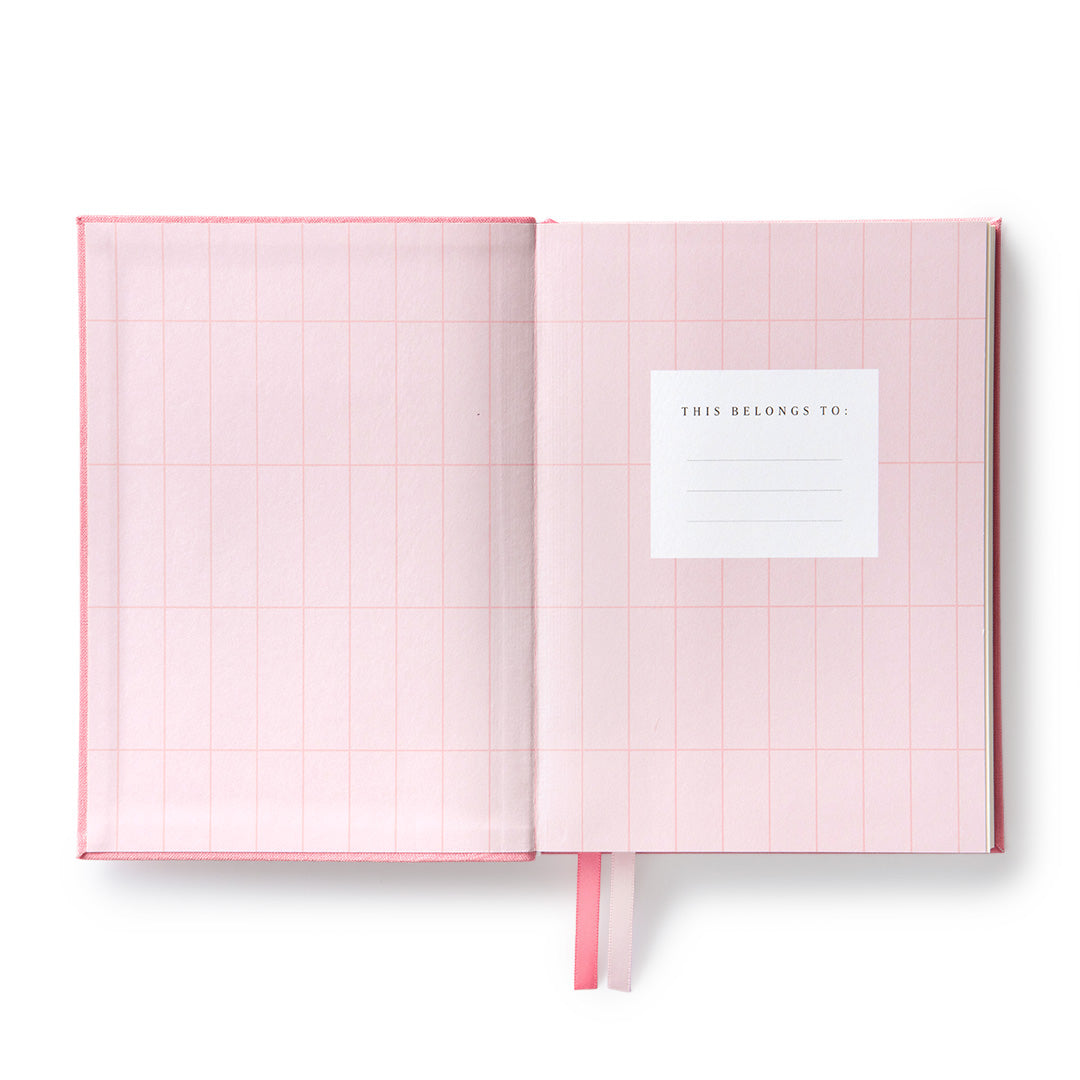 Pink Fabric Daily Planner (B6) (12916)