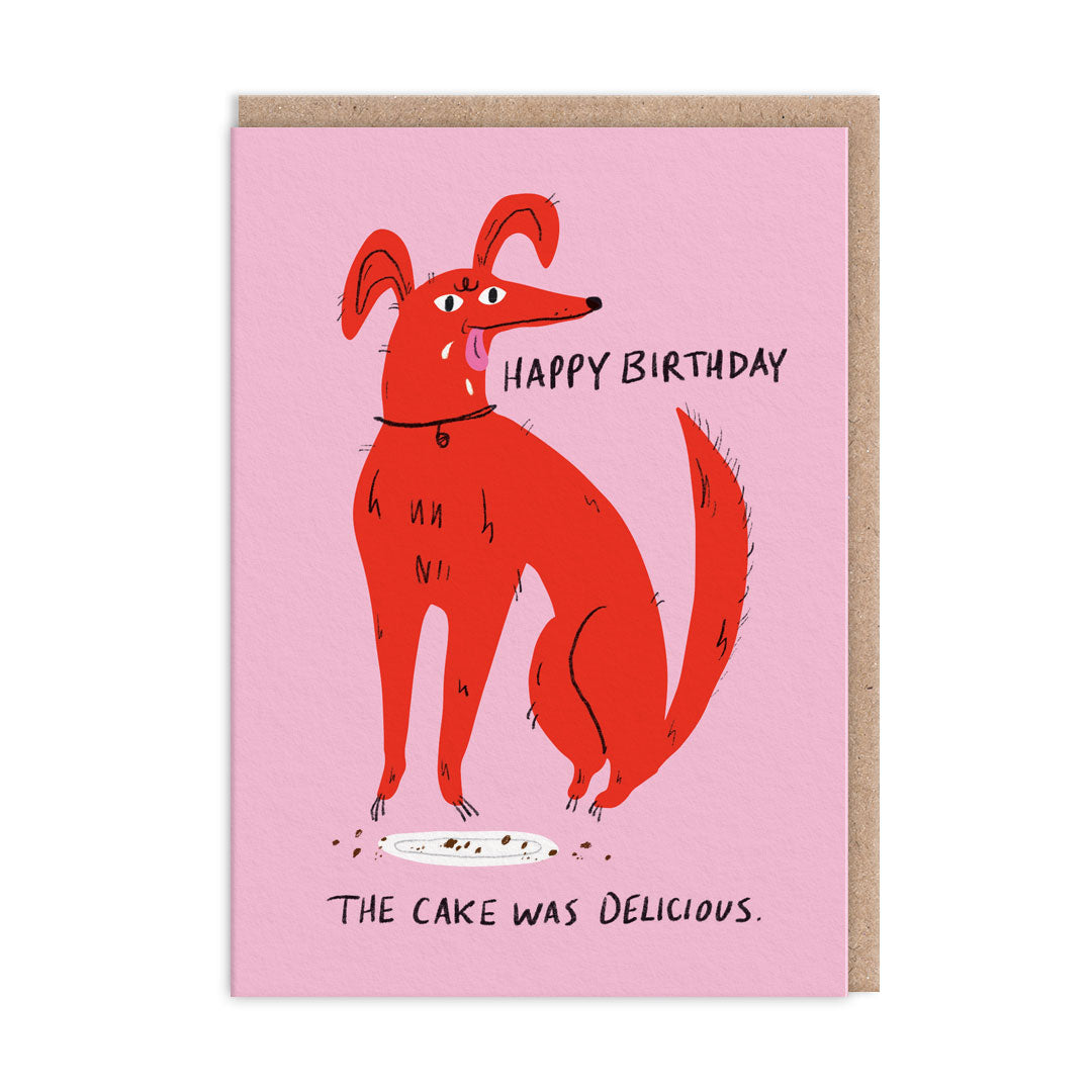 Cake Was Delicious Greeting Card (12043)