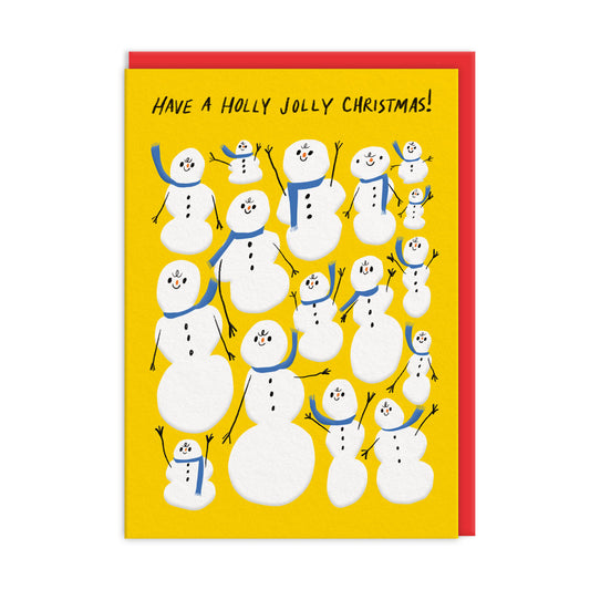 Jolly Christmas Snowman Greeting Card (12893)